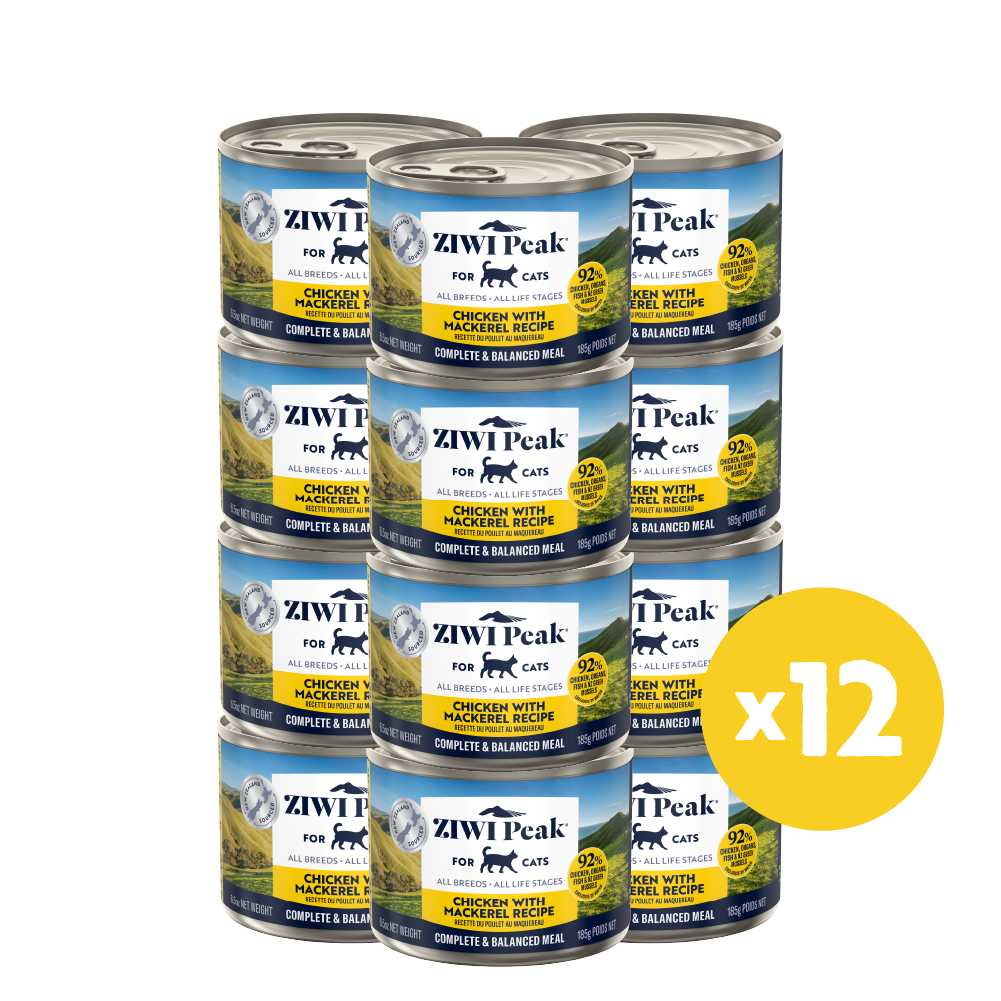 ZIWI Peak Canned Wet Chicken with Mackerel Recipe for Cats (185g)