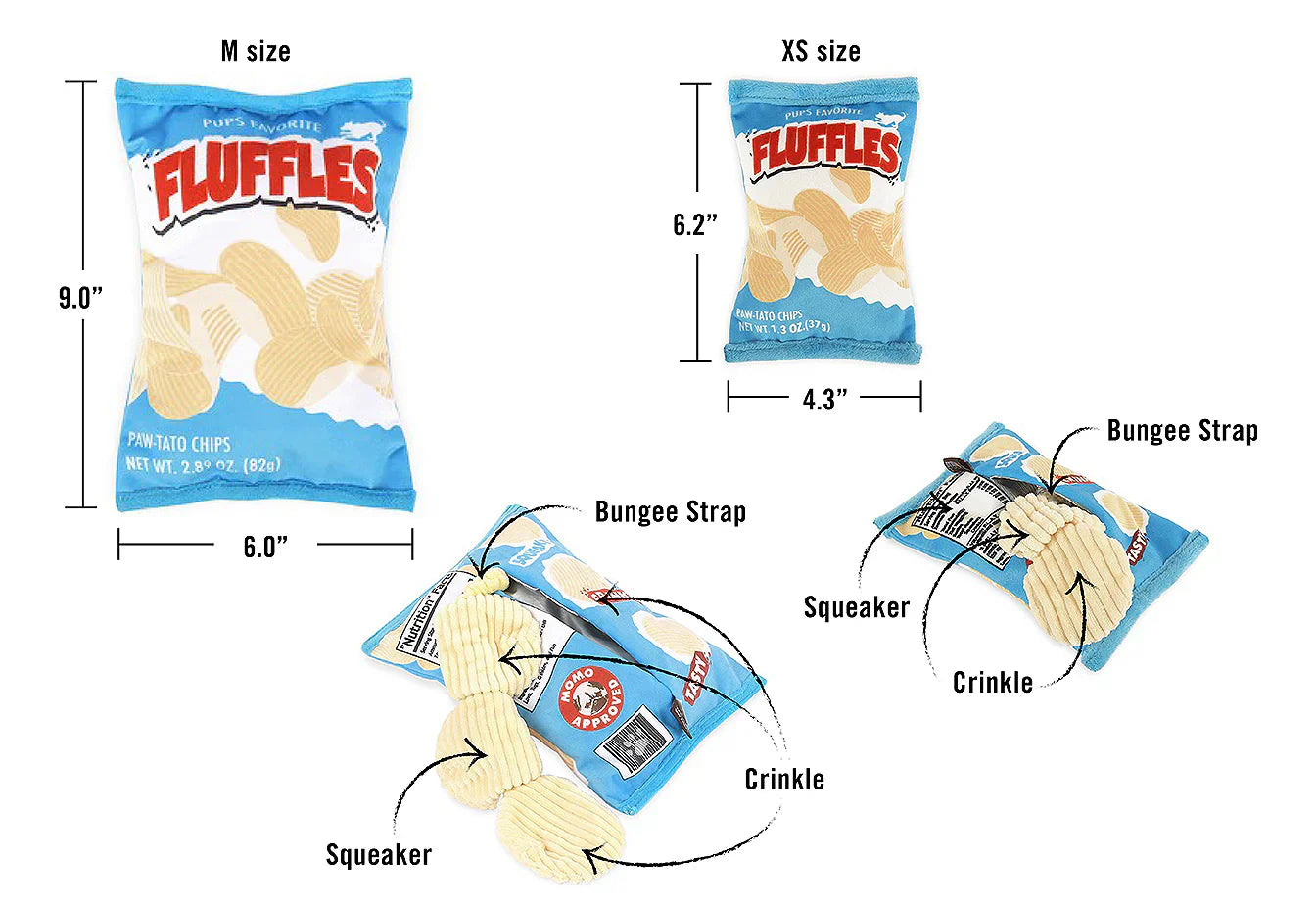 Dog Plush Toy - Snack Attack Collection