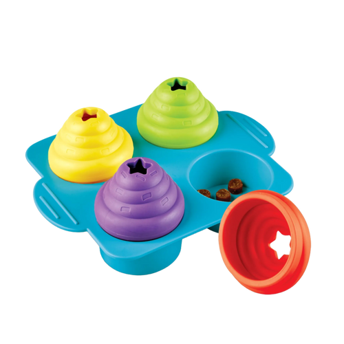 Cupcake Party dog treat puzzle enrichment toy Singapore by Brightkins