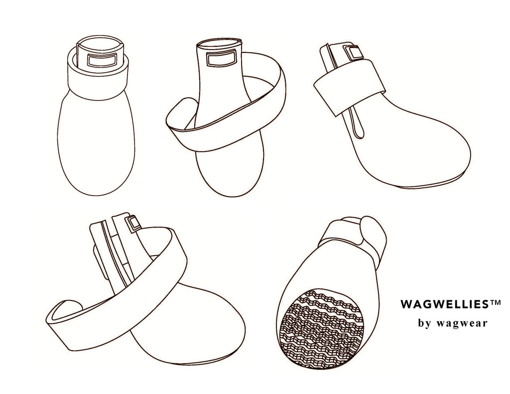Wagwear Dog Boots - WagWellies™ (1 pair of 2)