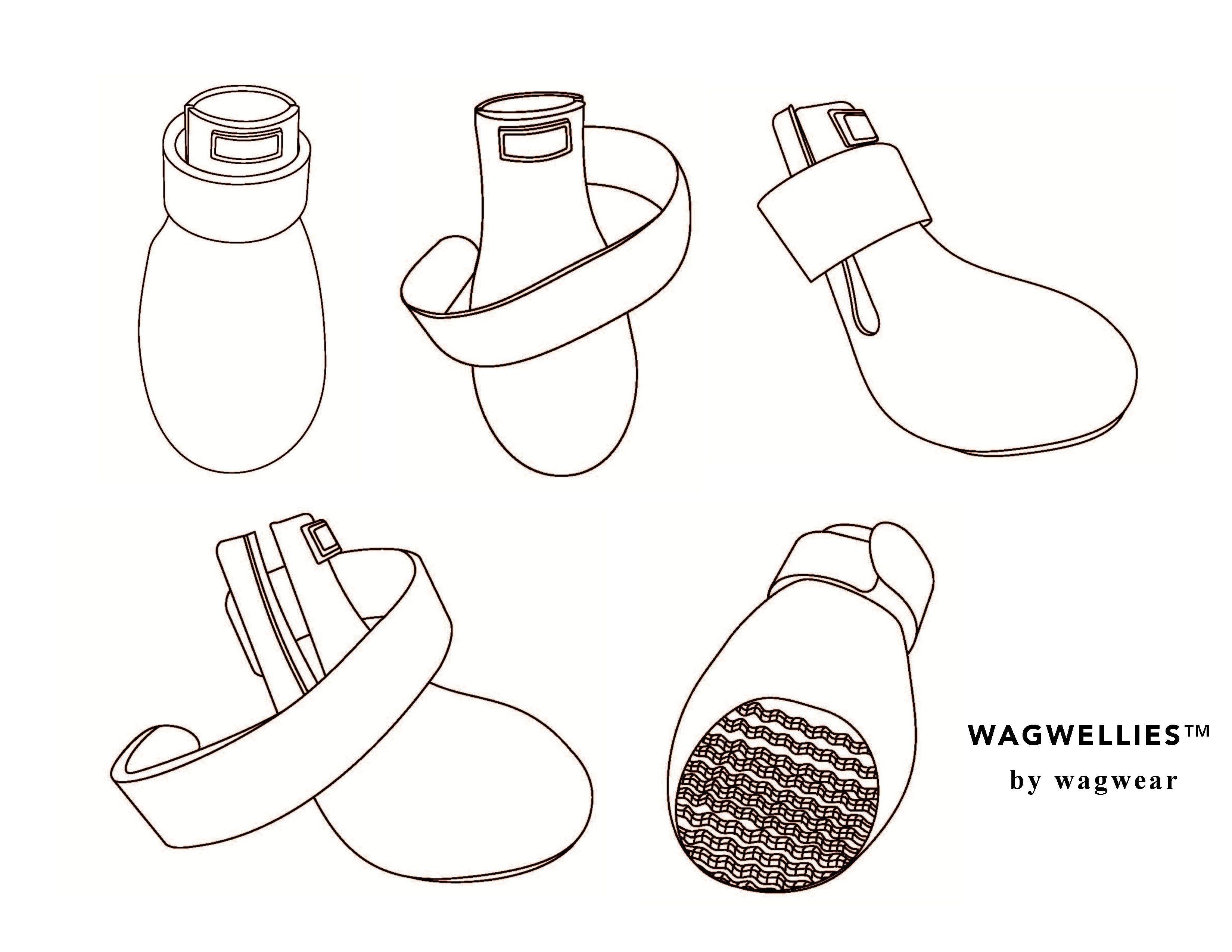 Wagwear Dog Boots - WagWellies™ (1 pair of 2)