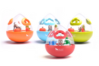 Dog enrichment wobble ball treat dispenser toy Singapore by Brightkins
