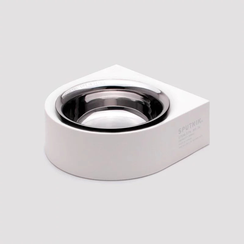 NON-ANTS Bowl (Low)_Black Singapore - low-profile ant-proof pet feeding bowl by Petizen - side view