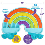 Calming Rainbow dog treat puzzle lick mat Singapore - anxiety relief by Brightkins - detail view