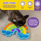 Calming Rainbow dog treat puzzle lick mat Singapore - anxiety relief by Brightkins - packaging