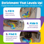Calming Rainbow dog treat puzzle lick mat Singapore - anxiety relief by Brightkins - colour options