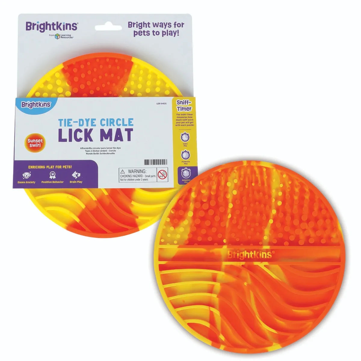 Brightkins Tie Dye circle lick mat slow feeder for dogs Singapore