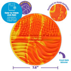 Brightkins Tie Dye circle lick mat slow feeder for dogs Singapore - detail view