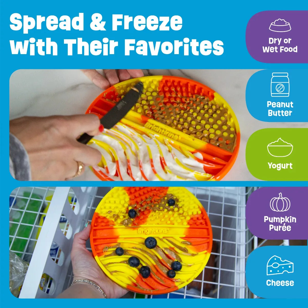 Brightkins Tie Dye circle lick mat slow feeder for dogs Singapore - lifestyle