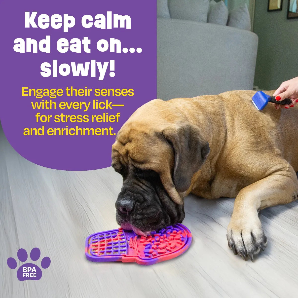 Pup Cone ice cream lick mat slow feeder for dogs Singapore by Brightkins - side view