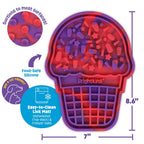 Pup Cone ice cream lick mat slow feeder for dogs Singapore by Brightkins - detail view
