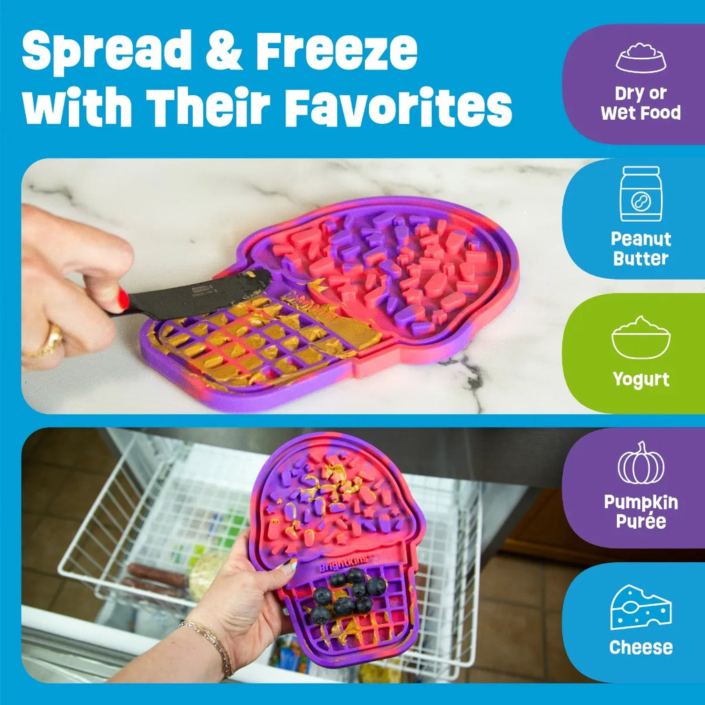 Pup Cone ice cream lick mat slow feeder for dogs Singapore by Brightkins - lifestyle