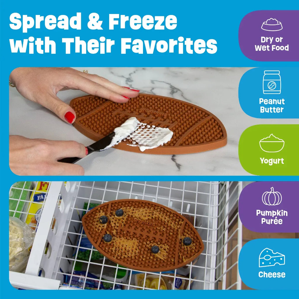 Football lick mat slow feeder enrichment mat for dogs Singapore by Brightkins - lifestyle
