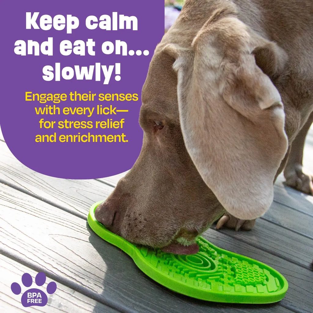 Gamer lick mat slow feeder enrichment mat for dogs Singapore by Brightkins - side view
