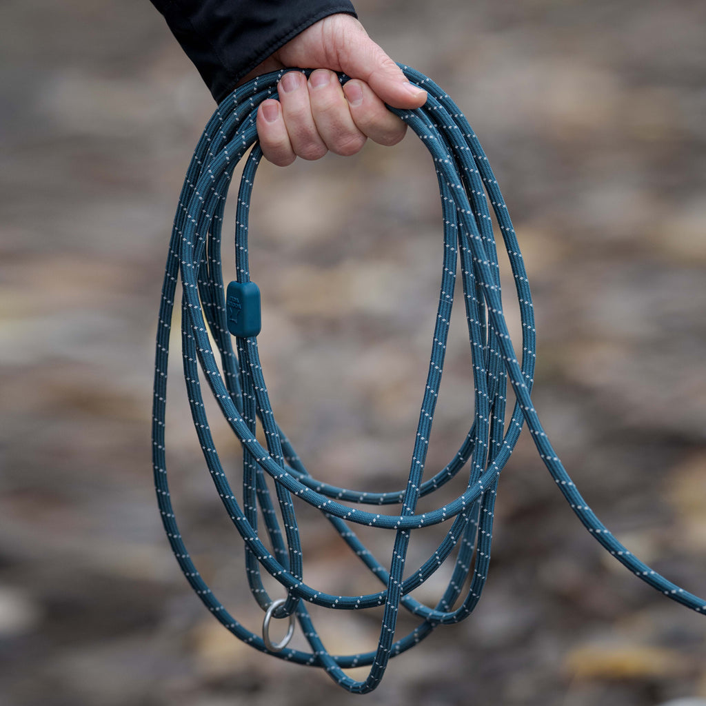 Woolly Wolf Long Rope Dog Leash Deep Teal