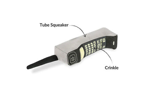 Dog Plush Toy -  90s Classic - Brick Phone
