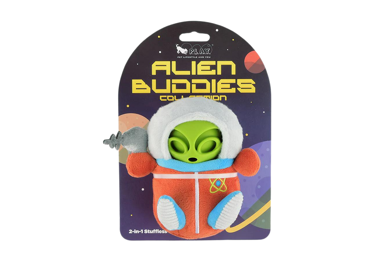 P.L.A.Y. Alien Buddies dog plush toy collection Singapore - space squeaky toys - size comparison