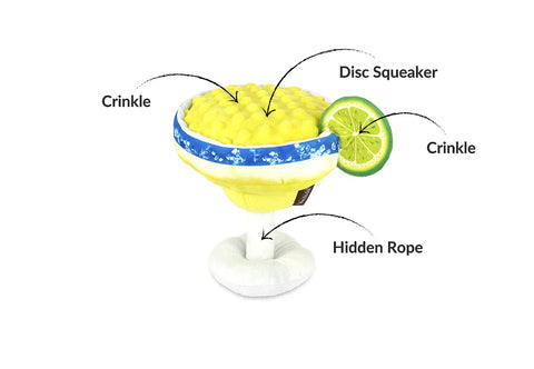 Dog Plush Toy - Barktender - Margarita