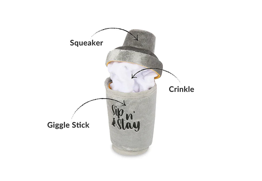 P.L.A.Y. Barktender Cocktail Shaker dog plush toy Singapore - lifestyle