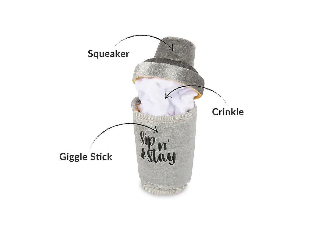 P.L.A.Y. Barktender Cocktail Shaker dog plush toy Singapore - lifestyle