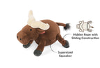 P.L.A.Y. Big Five Cape Buffalo dog plush squeaky toy Singapore - detail view