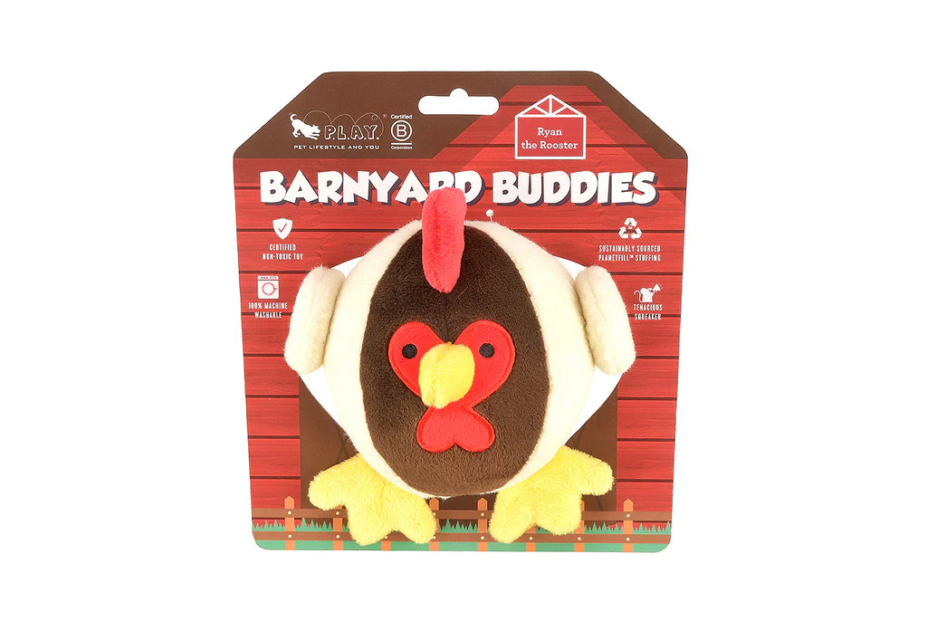 P.L.A.Y. Barnyard Buddies Ryan the Rooster dog plush toy Singapore - packaging
