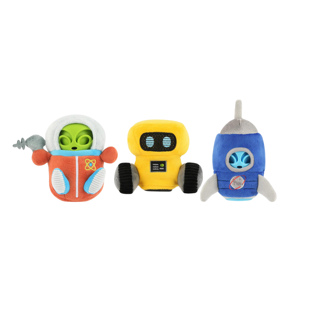 P.L.A.Y. Alien Buddies dog plush toy collection Singapore - space squeaky toys
