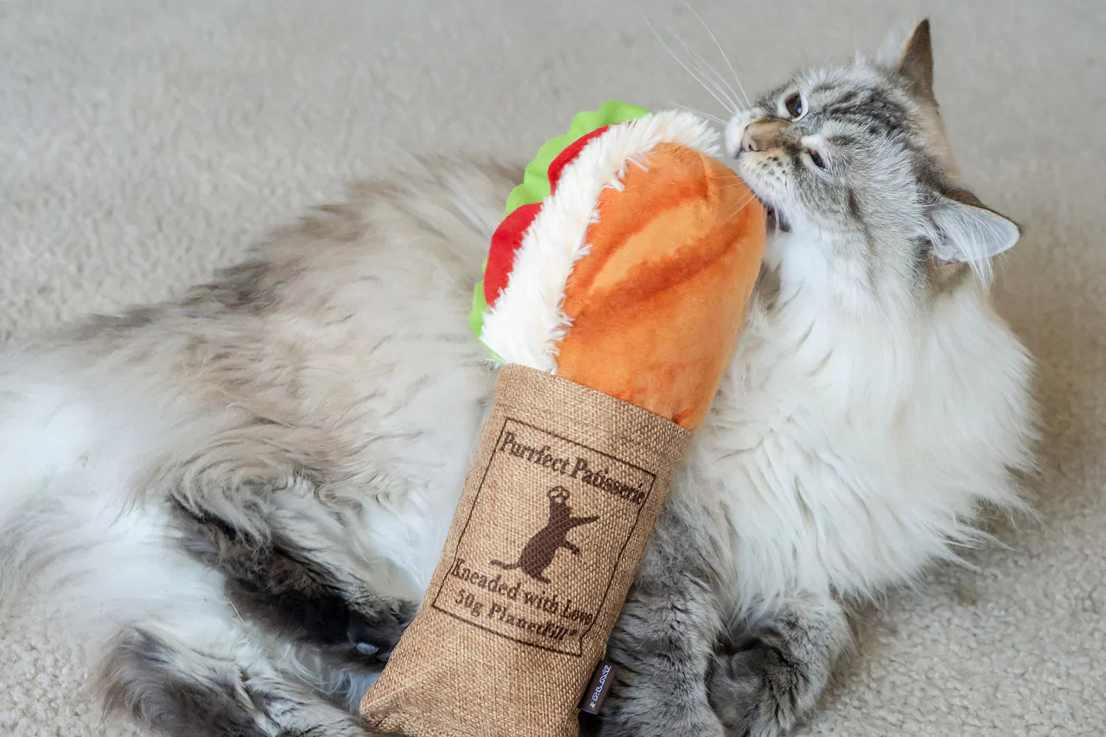 Feline Frenzy tuna baguette cat kicker toy Singapore - catnip kick toy - packaging