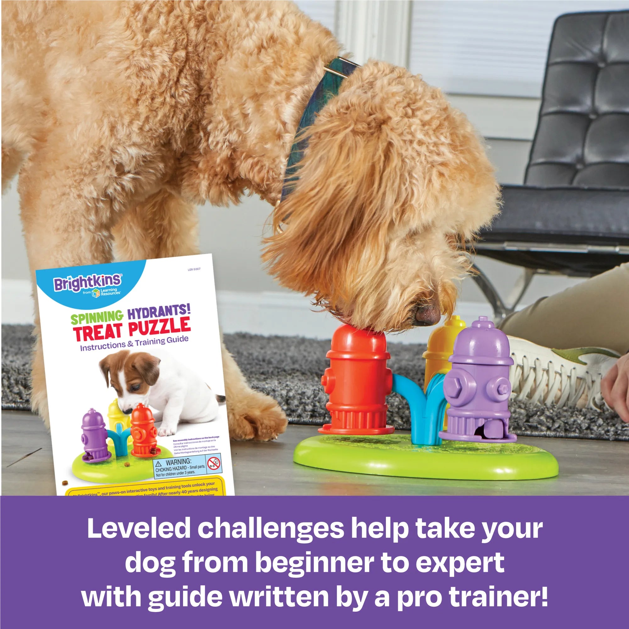 Spinning Hydrants dog treat puzzle enrichment toy Singapore by Brightkins - detail view