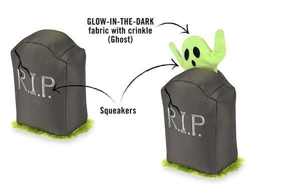 P.L.A.Y. Howling Haunts Halloween dog plush toy collection Singapore - size comparison