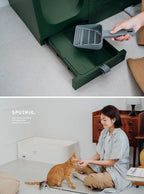 Cozy - Cat Litter Scoop Singapore - cat litter scoop with holder by Petizen - in use