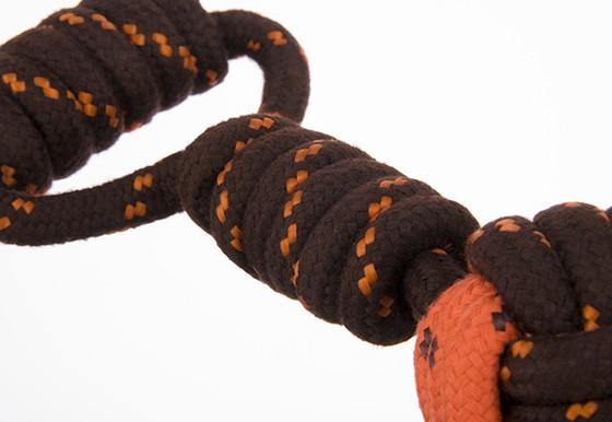 Dog tug ball rope interactive toy Singapore - tug of war toy by Petizen - detail view
