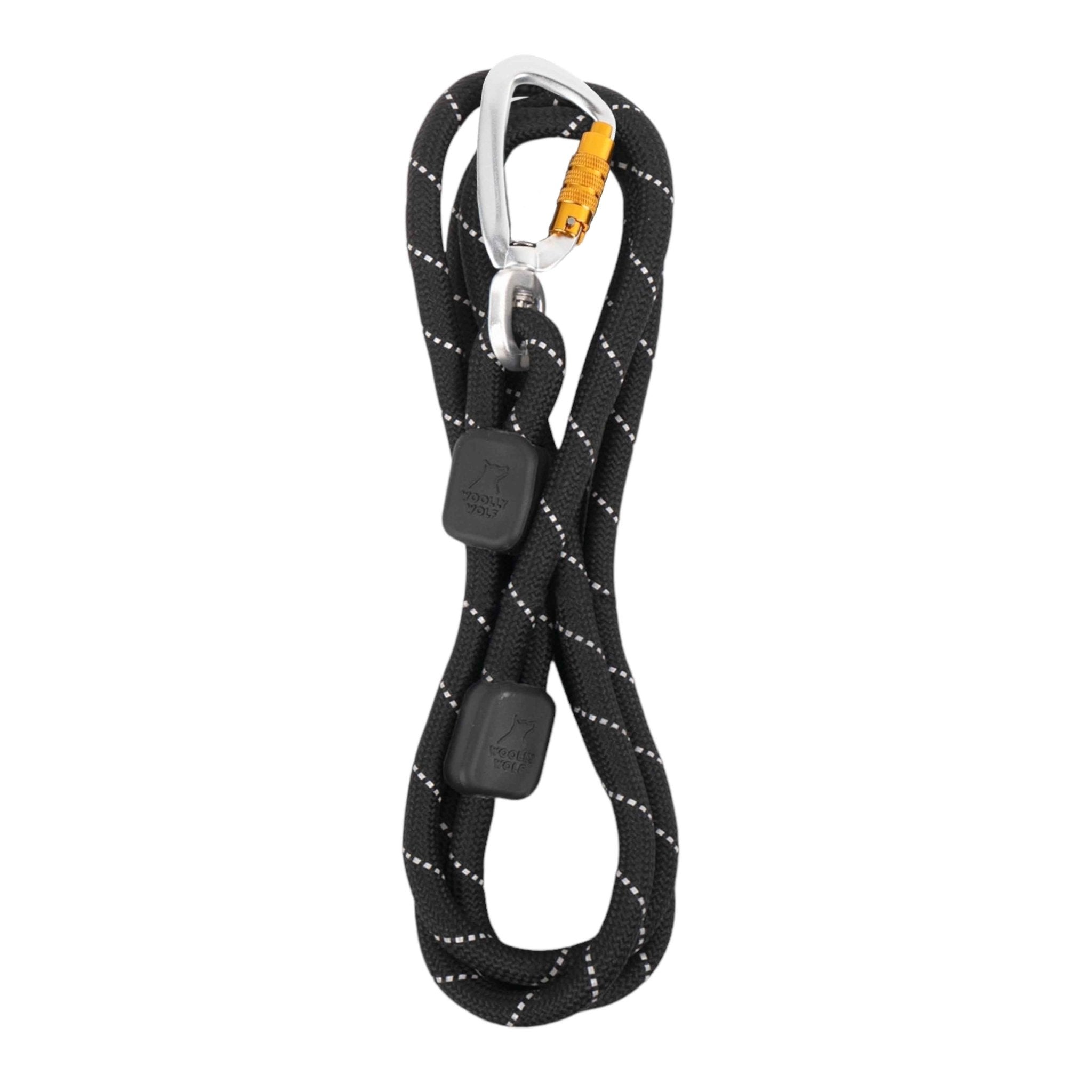 Woolly Wolf Rope Dog Leash Black