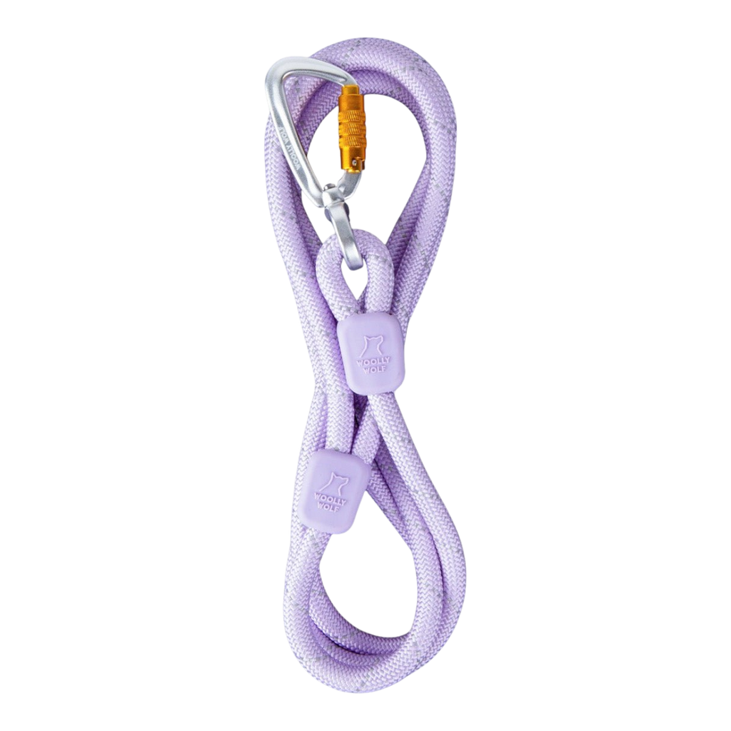 Woolly Wolf Rope Dog Leash Lavender