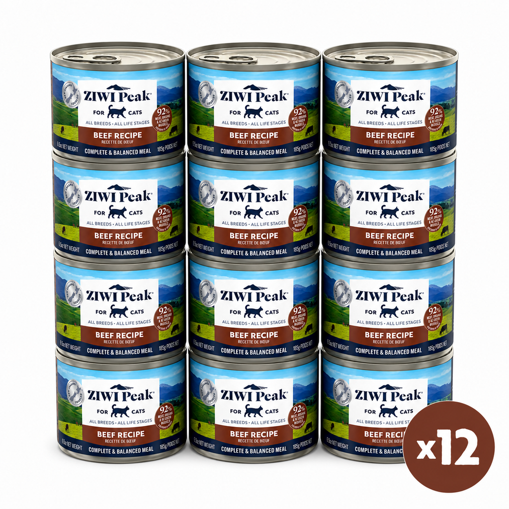 ZIWI Peak Canned Wet Beef Recipe for Cats (185g) - 12 Cans