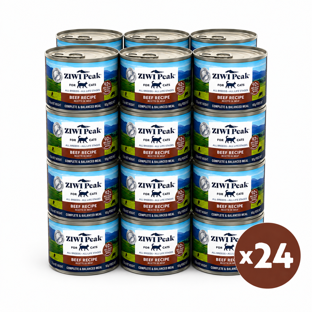ZIWI Peak Canned Wet Beef Recipe for Cats (185g) - 24 Cans