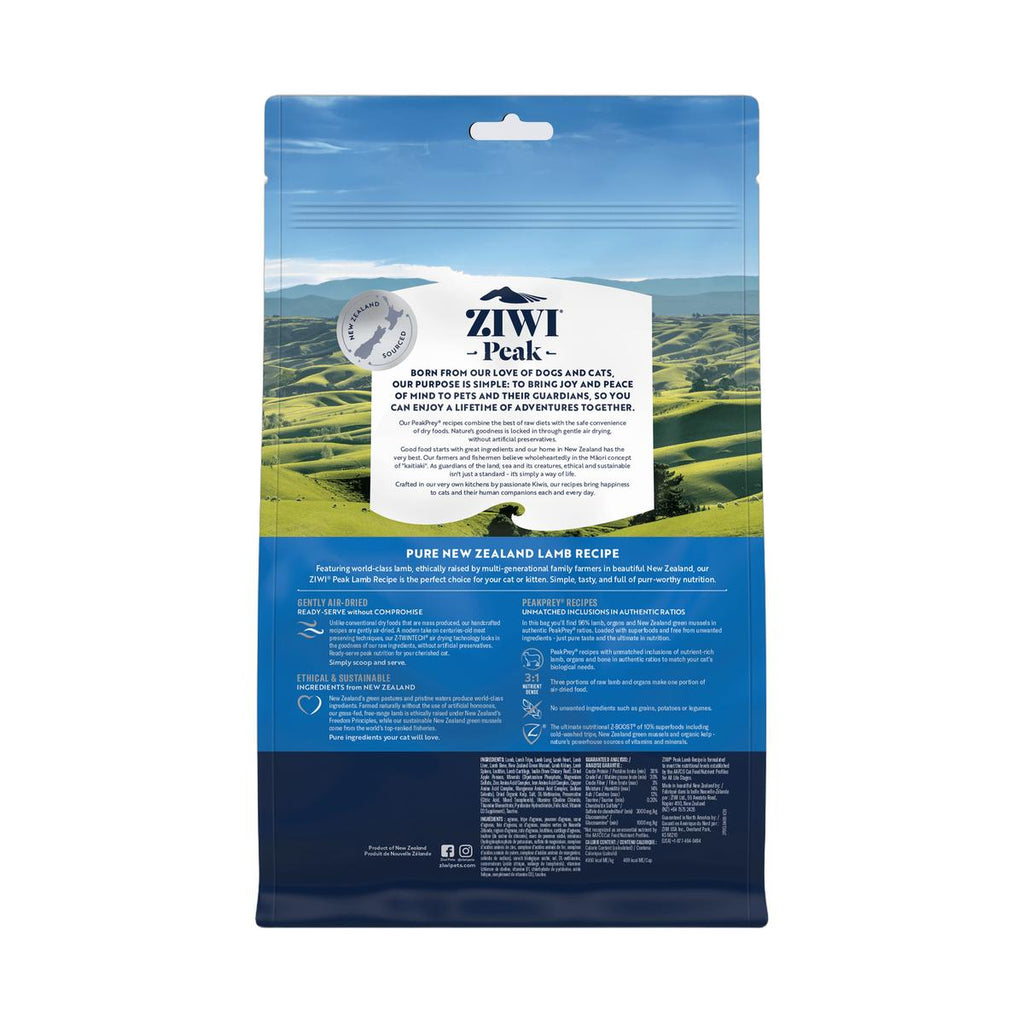 ZIWI Peak ziwi-peak-air-dried-lamb-cat (400g-back)