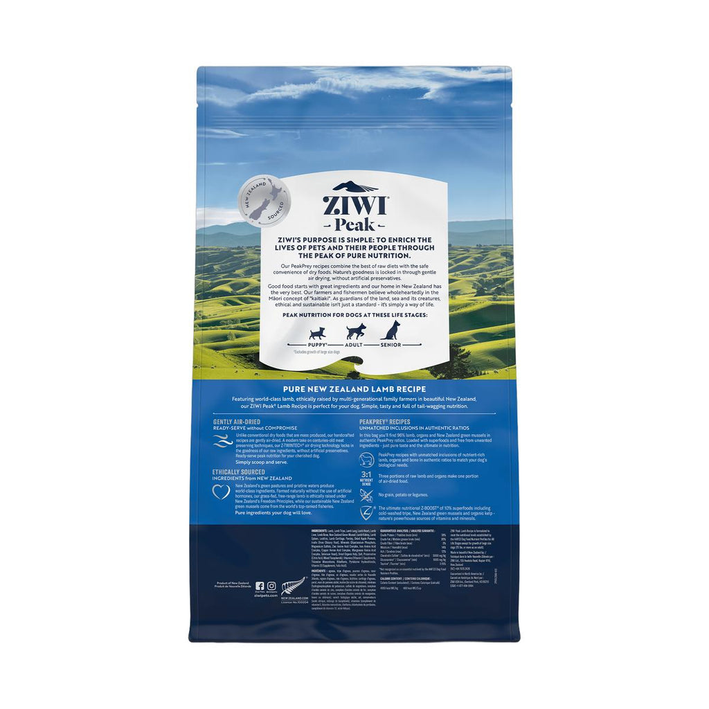 ZIWI Peak ziwi-peak-air-dried-lamb-dog (2.5kg-back)