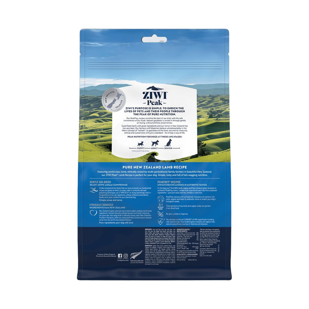 ZIWI Peak ziwi-peak-air-dried-lamb-dog (454g-back)