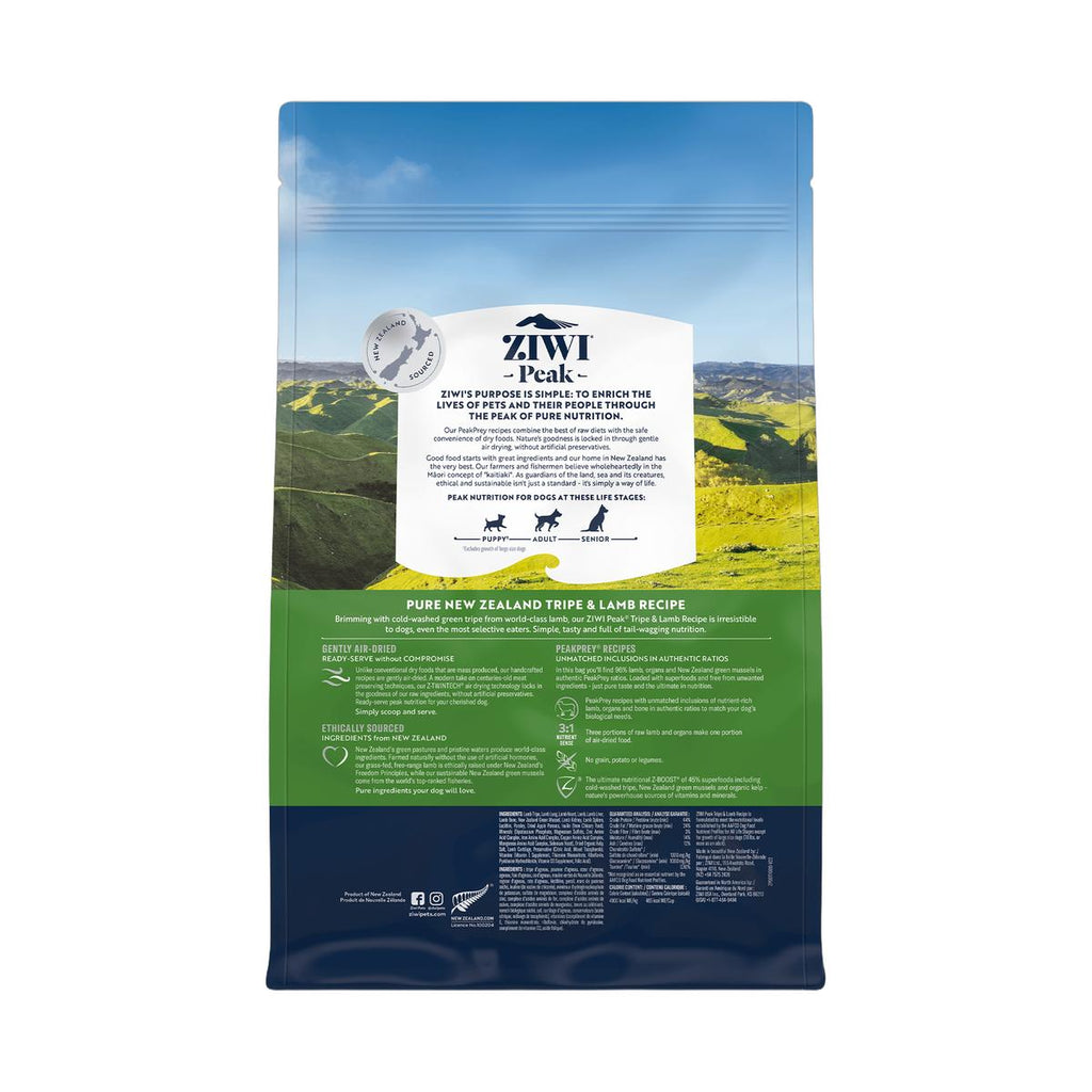 ZIWI Peak ziwi-peak-air-dried-tripe-lamb-dog (1kg-back)