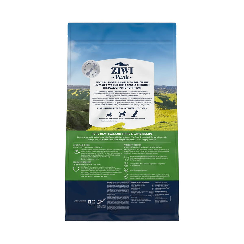 ZIWI Peak ziwi-peak-air-dried-tripe-lamb-dog (2.5kg-back)