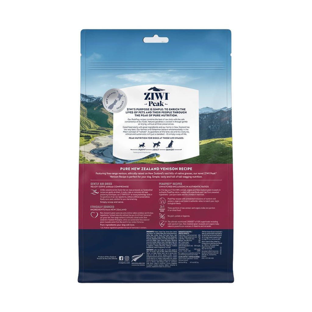 ZIWI Peak ziwi-peak-air-dried-venison-dog (454g-back)