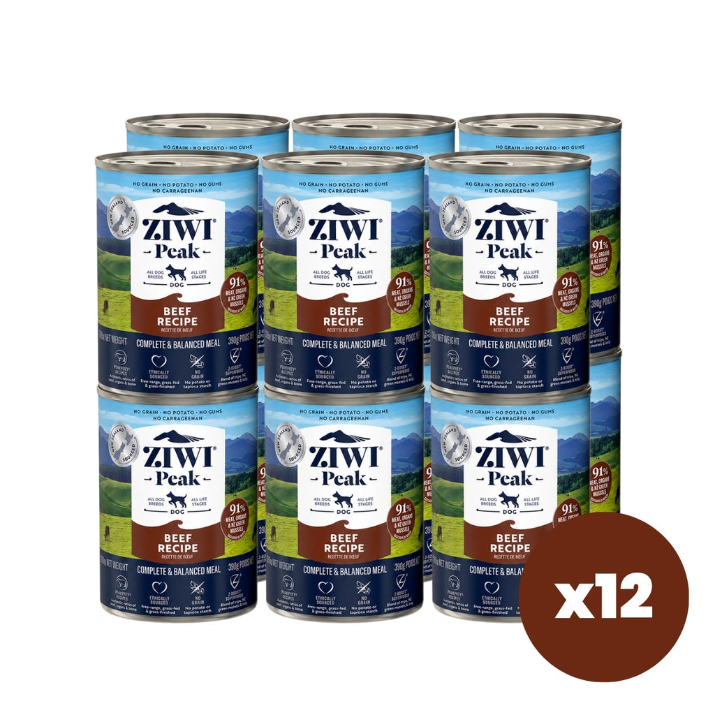 ZIWI Peak Canned Wet Beef Recipe for Dogs (390g) — Best Before Oct 2027