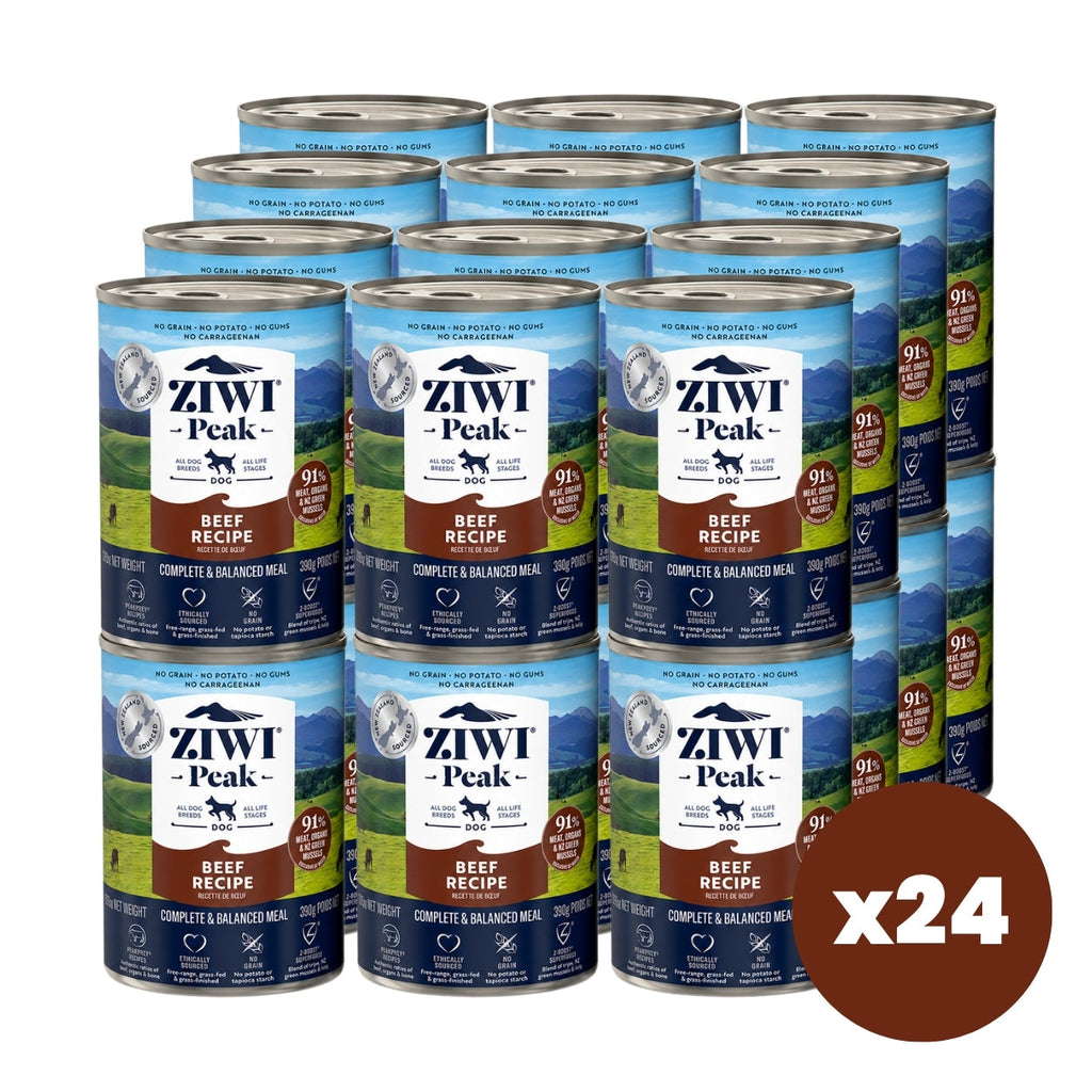 ZIWI Peak Canned Wet Beef Recipe for Dogs (390g) — Best Before Oct 2027