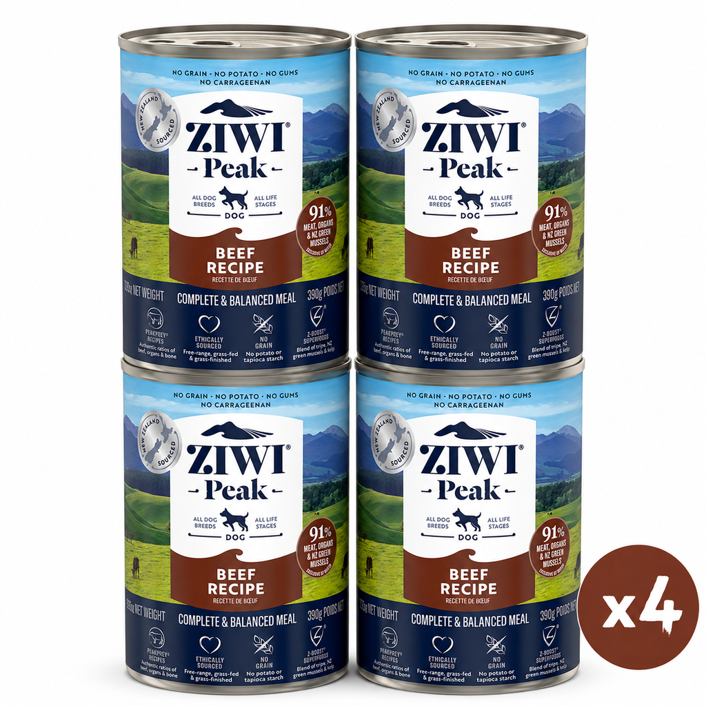 ZIWI Peak Canned Wet Beef Recipe for Dogs (390g) — Best Before Oct 2027