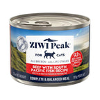ZIWI Peak Canned Wet Beef with South Pacific Fish Recipe for Cats (185g)