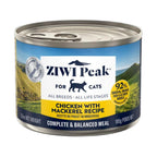 ZIWI Peak Canned Wet Chicken with Mackerel Recipe for Cats (185g)