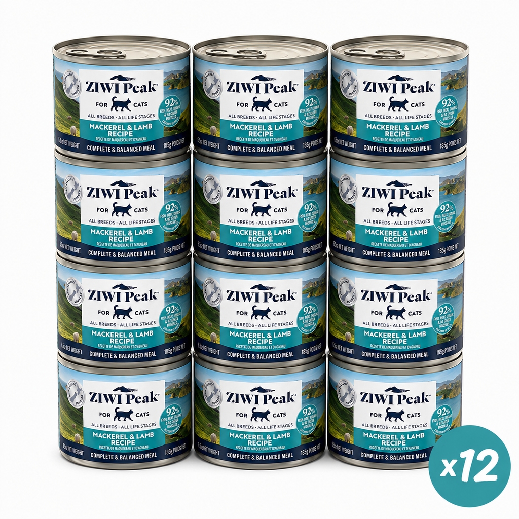 ZIWI Peak Canned Wet Mackerel & Lamb Recipe for Cats (185g) — Best Before Nov 2027