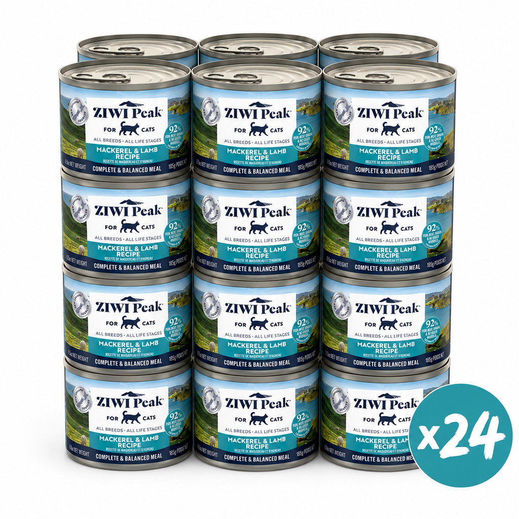 ZIWI Peak Canned Wet Mackerel & Lamb Recipe for Cats (185g) — Best Before Nov 2027