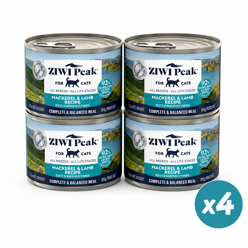 ZIWI Peak Canned Wet Mackerel & Lamb Recipe for Cats (185g) — Best Before Nov 2027